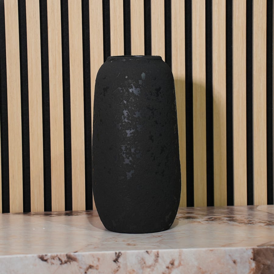 Vase en céramique noir H31 cm